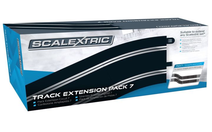 Track Extension Pack 7 - Straights & Radius 3 Curve 22.5° (8pkg) **1/32 - Scalextric